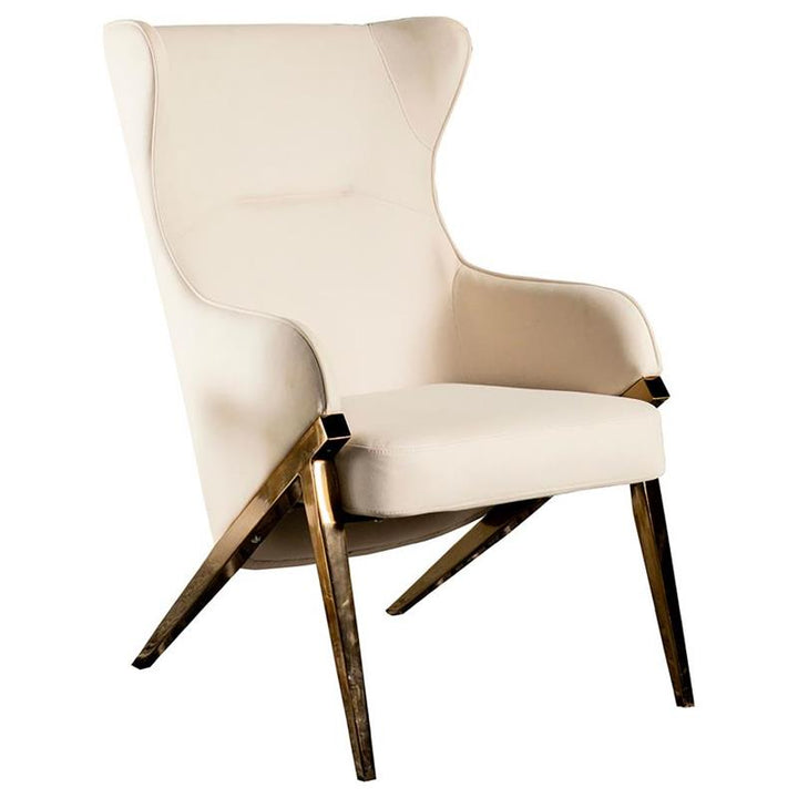 Walker Upholstered Accent Chair Cream and Bronze (903052)