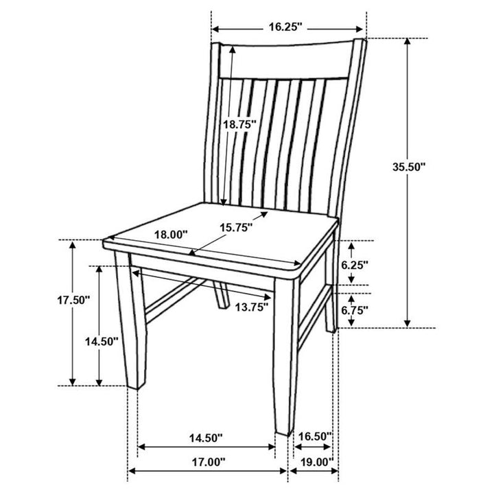 Kirby 5-piece Dining Set Natural and Rustic Off White (192691-S5)