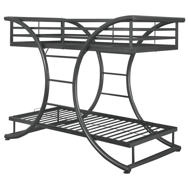 Stephan Twin Over Twin Bunk Bed Gunmetal (461078)