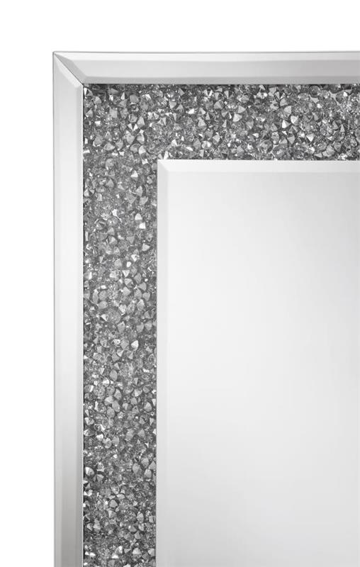 Valerie Crystal Inlay Rectangle Floor Mirror (961636)