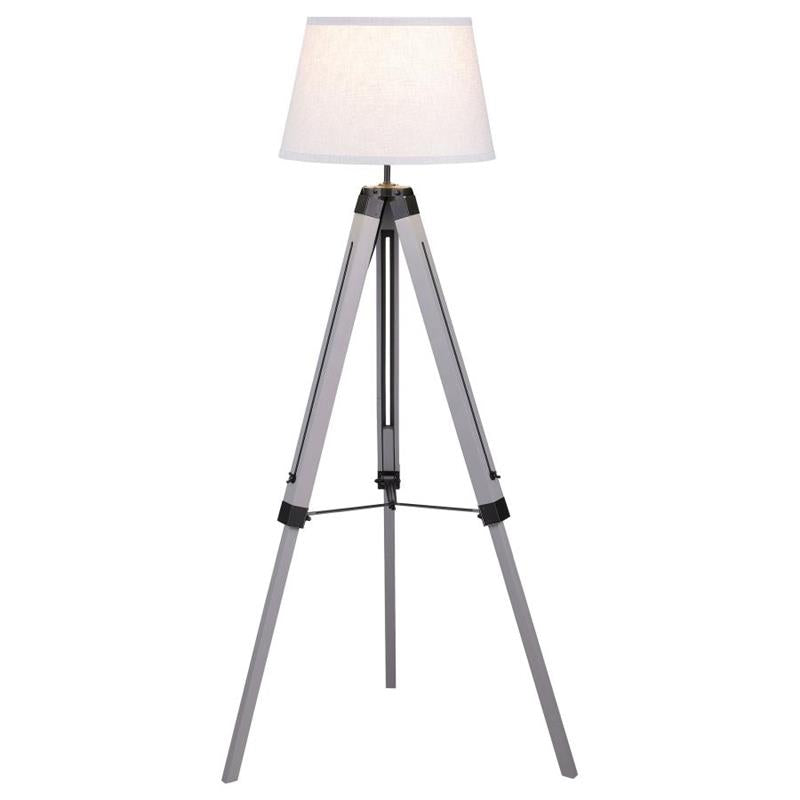 Dayton Adjustable Empire Shade Tripod Floor Lamp Grey (920212)