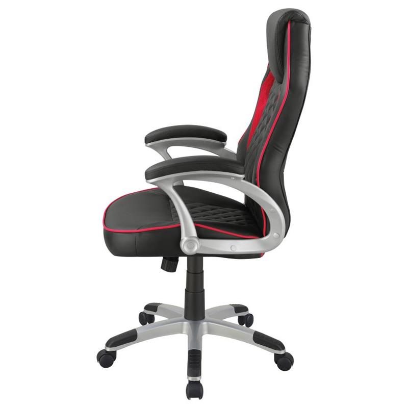 Lucas Upholstered Office Chair Black and Red (801497)