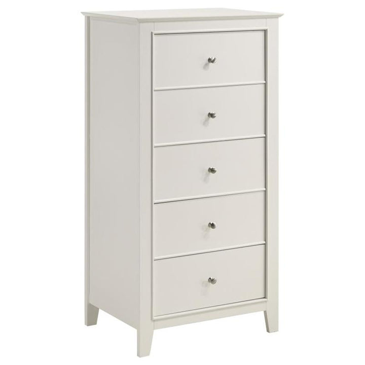 Selena 5-drawer Chest Cream White (400235)