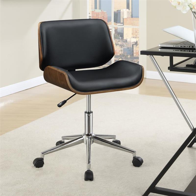 Addington Adjustable Height Office Chair Black and Chrome (800612)