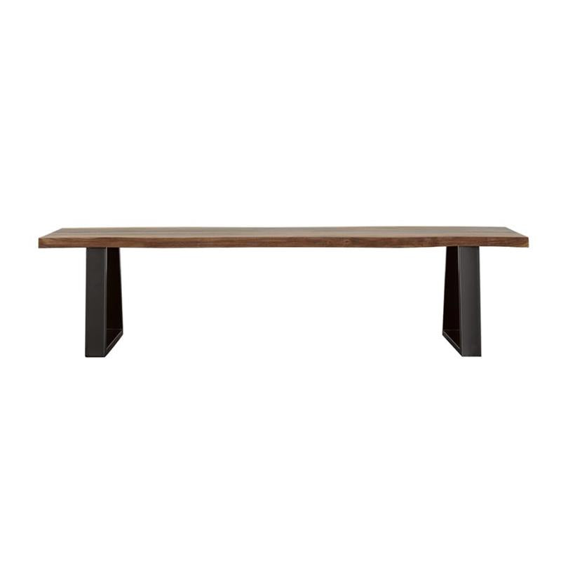 Ditman Live Edge Dining Bench Grey Sheesham and Black (110183)