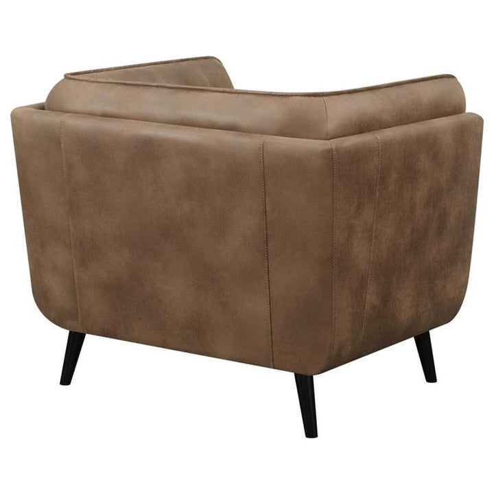 Thatcher Upholstered Button Tufted Chair Brown (509423)
