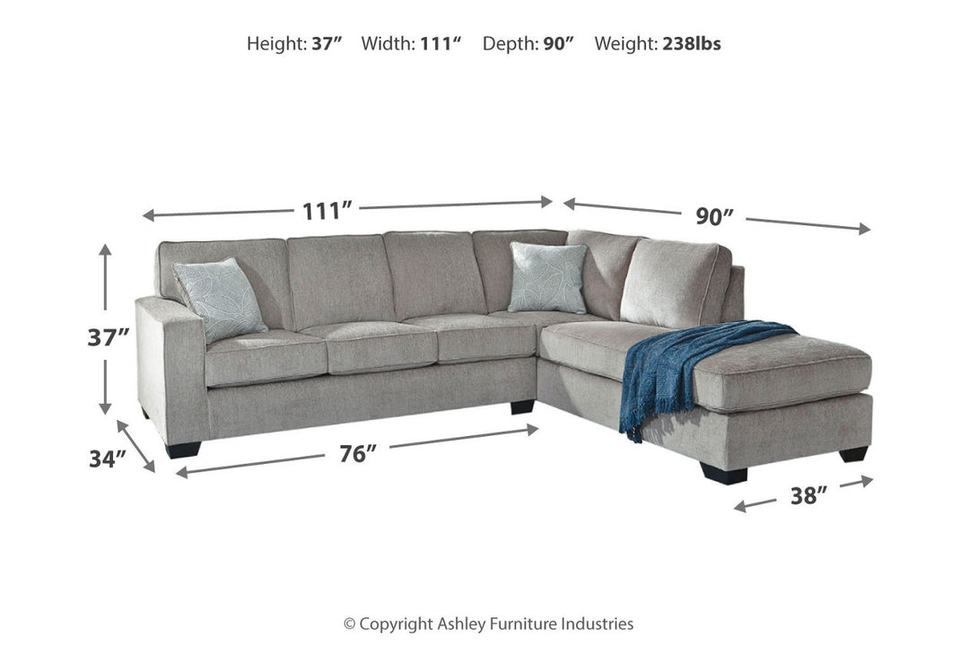 Altari 2-Piece Sleeper Sectional with Chaise (87214S3)