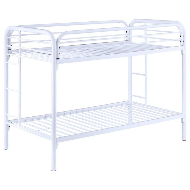 Morgan Twin Over Twin Bunk Bed White (2256W)