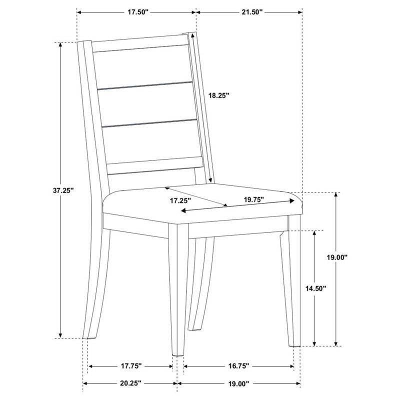 Elodie 7-piece Dining Table Set with Extension Leaf Grey and Black (121221-S7)