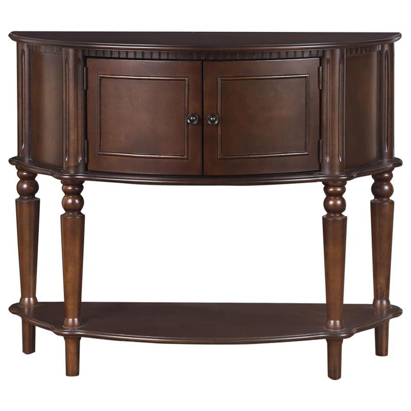 Brenda Console Table with Curved Front Brown (950059)