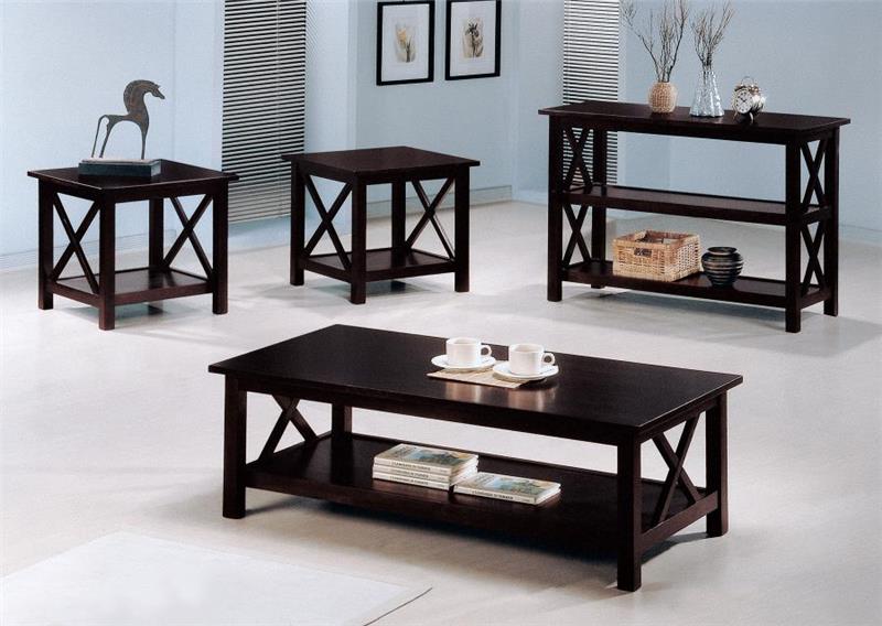 Rachelle Sofa Table with 2-shelf Deep Merlot (5910)