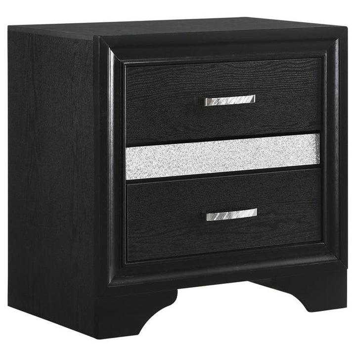 Miranda 2-drawer Nightstand Tray Black (206362)