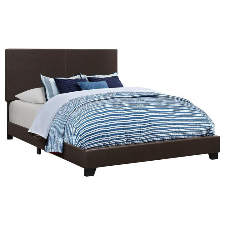 Dorian Upholstered Queen Bed Brown (300762Q)