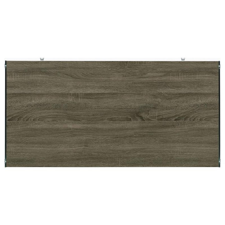 Dobrev 2-drawer Writing Desk Weathered Grey and Clear (800818)