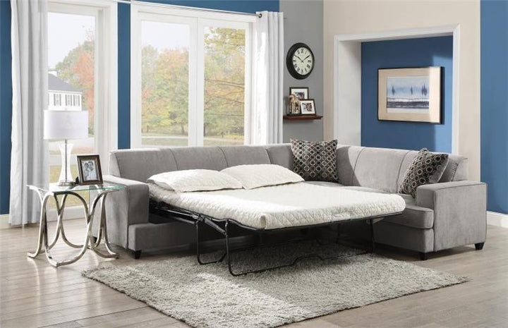 Tess L-shape Sleeper Sectional Grey (500727)