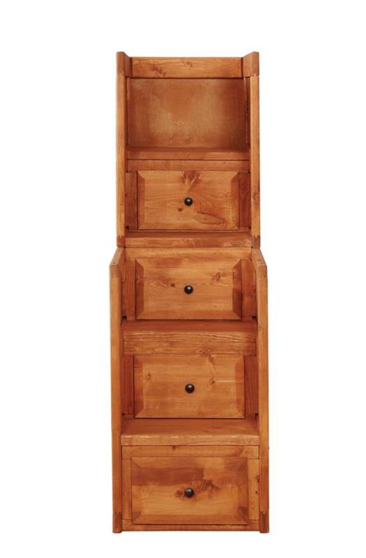 Wrangle Hill 4-drawer Stairway Chest Amber Wash (460098)