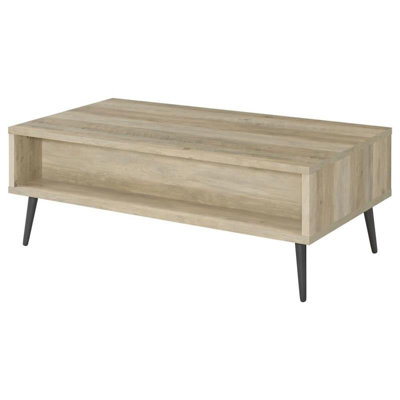 Welsh1-drawer Rectangular Engineered Wood Coffee Table With Storage Shelf Antique Pine and Grey (701038)