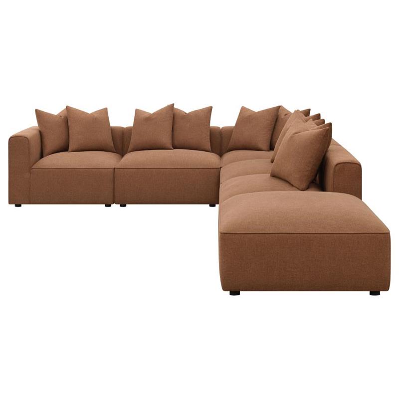 Jennifer 6-piece Upholstered Modular Sectional Terracotta (551591-SET)