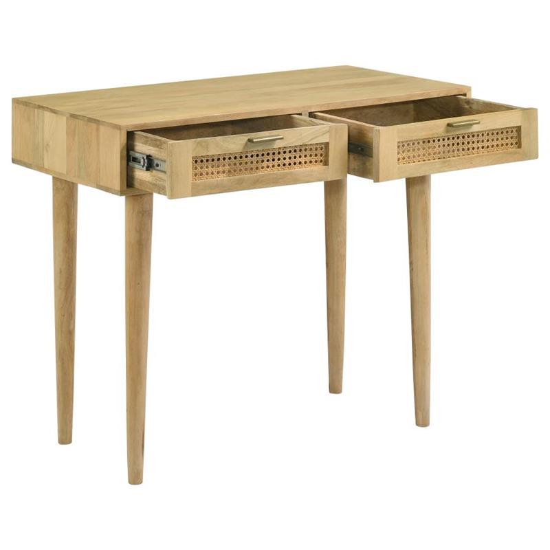 Zamora Rectangular 2-drawer Accent Writing Desk Natural (959575)