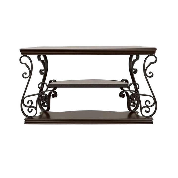 Laney Sofa Table Deep Merlot and Clear (702449)