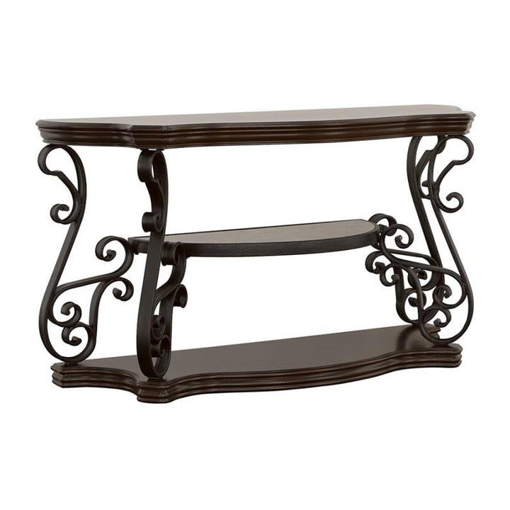 Laney Sofa Table Deep Merlot and Clear (702449)