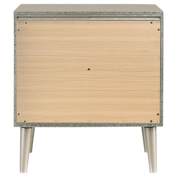 Ramon 2-drawer Nightstand Metallic Sterling (222702)