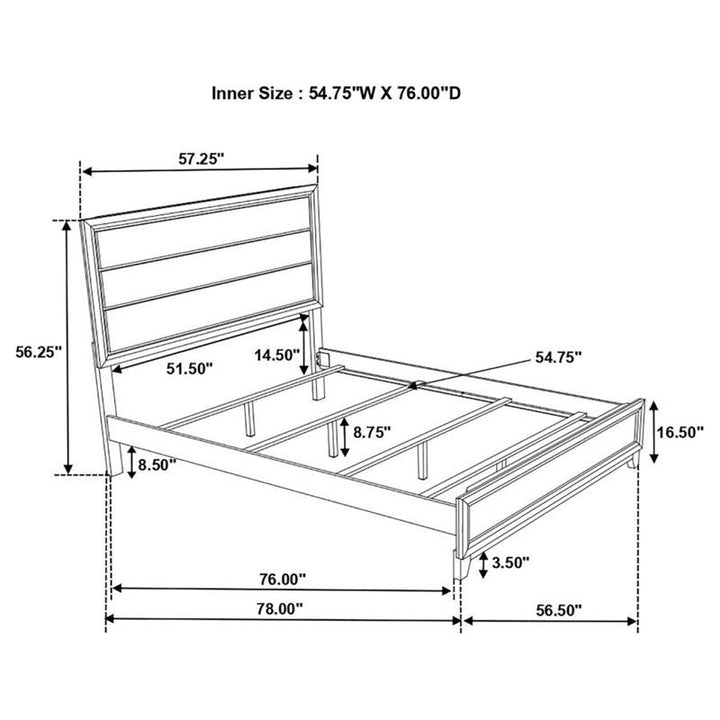 Watson Full Panel Bed Grey Oak (212421F)