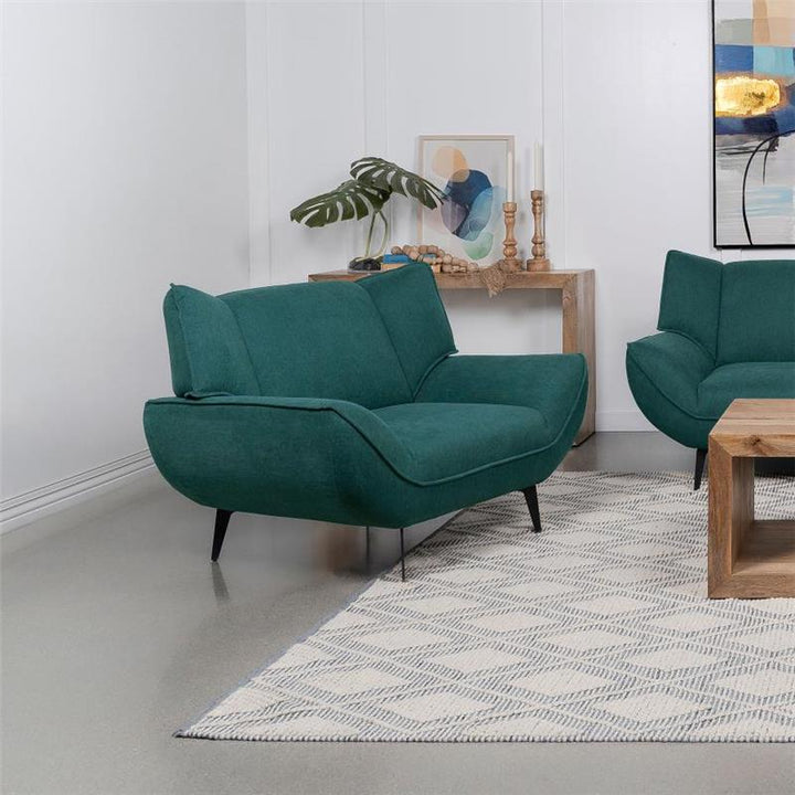 Acton Upholstered Flared Arm Chair Teal Blue (511163)