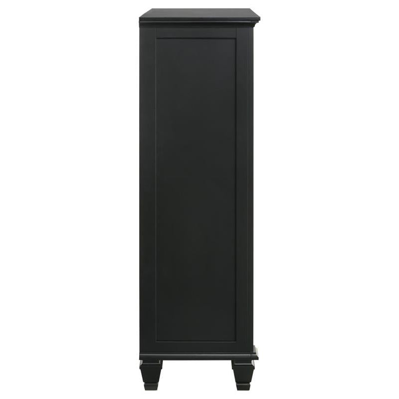 Sandy Beach Door Chest with Concealed Storage Black (201328)