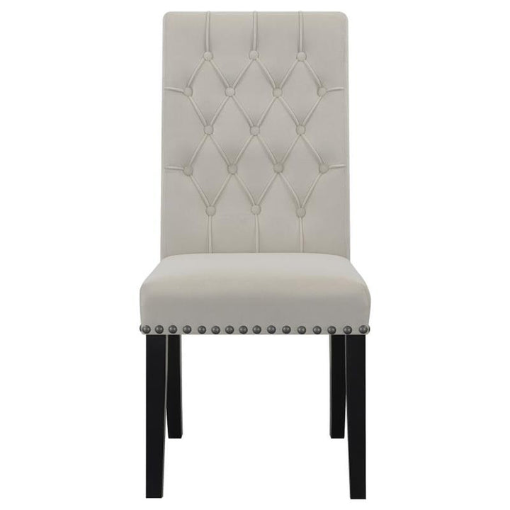 Alana Upholstered Tufted Side Chairs with Nailhead Trim (Set of 2) (115182)