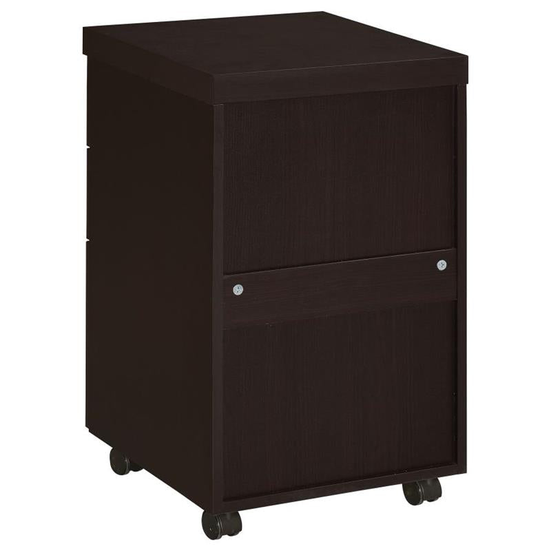 Skeena 3-drawer Mobile Storage Cabinet Cappuccino (800903)