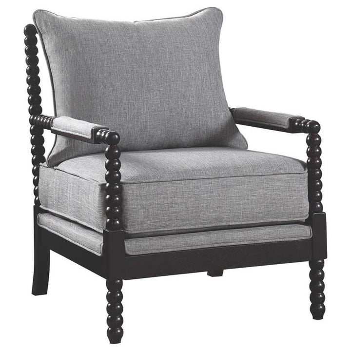 Blanchett Cushion Back Accent Chair Grey and Black (903824)