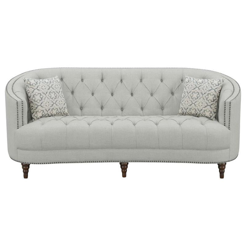 Avonlea Upholstered Tufted Living Room Set Grey (505641-S2)