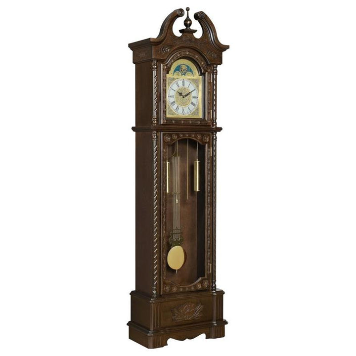Cedric Grandfather Clock with Chime Golden Brown (900721)