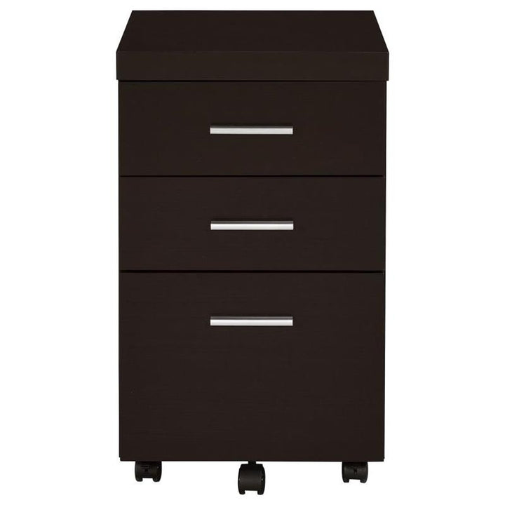 Skeena 3-drawer Mobile Storage Cabinet Cappuccino (800903)