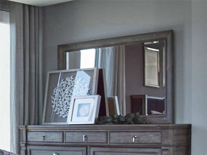 Alderwood Rectangle Dresser Mirror French Grey (223124)