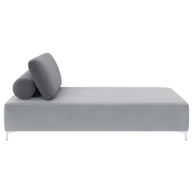 Giovanni Upholstered Accent Chaise with Removable Pillow Grey (509060)