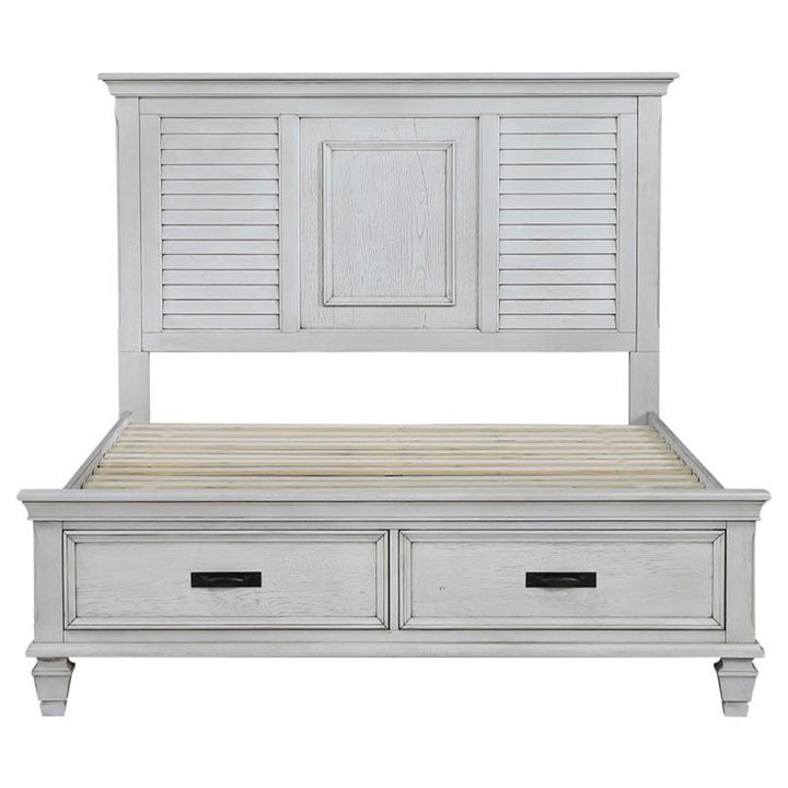 Franco California King Storage Bed Antique White (205330KW)