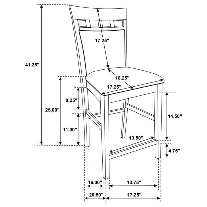 Gabriel 9-piece Square Counter Height Dining Set Cappuccino (100438-S9A)