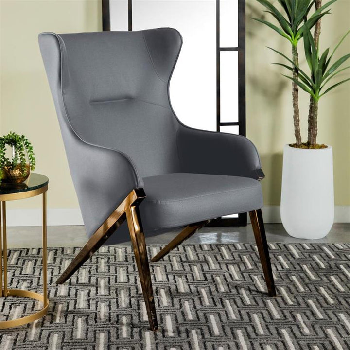 Walker Upholstered Accent Chair Slate and Bronze (903053)