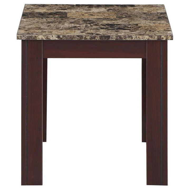 Rhodes 3-piece Faux Marble Top Occasional Set Brown (700395)