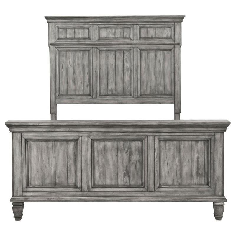 Avenue Queen Panel Bed Grey (224031Q)