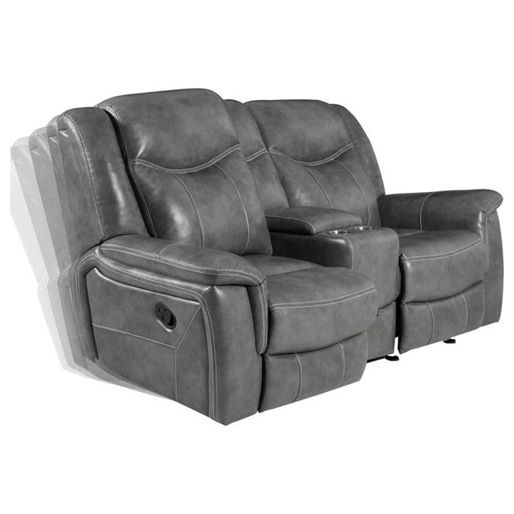 Conrad Upholstered Motion Loveseat Cool Grey (650355)