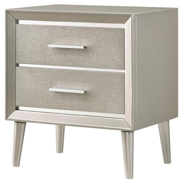 Ramon 2-drawer Nightstand Metallic Sterling (222702)