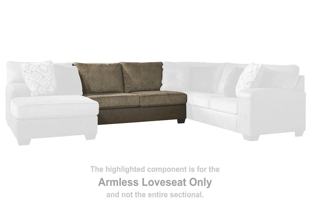 Abalone Armless Loveseat (9130234)