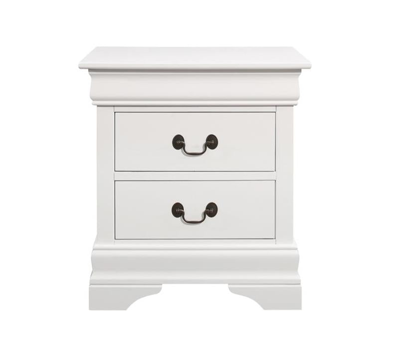 Louis Philippe 2-drawer Nightstand White (204692)