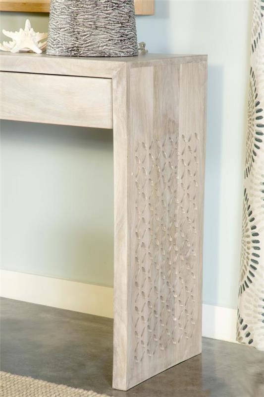 Rickman Rectangular 2-drawer Console Table White Washed (959543)