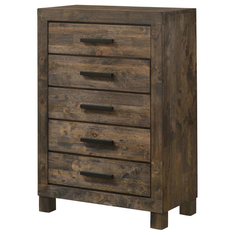 Woodmont 5-drawer Chest Rustic Golden Brown (222635)