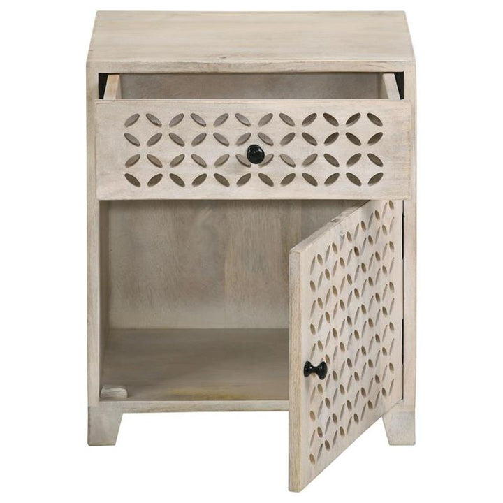 August 1-door Accent Cabinet White Washed (953569)