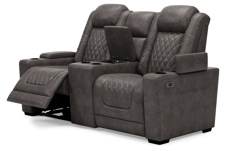 HyllMont Power Reclining Loveseat with Console (9300318)